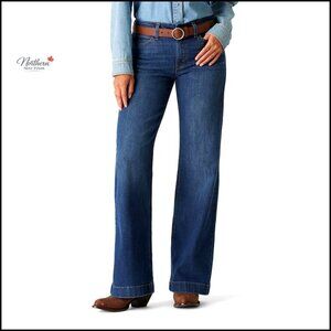 Wide Leg Trouser Jeans 4-Way Stretch Wrinkle-Free Tech Fabric